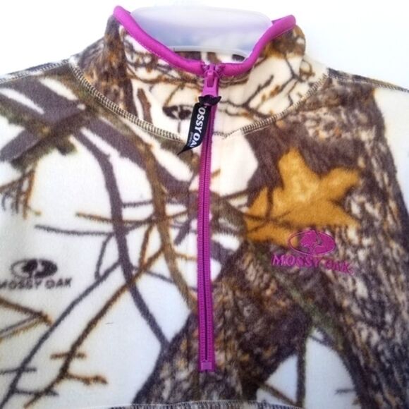 MOSSY OAK Fleece Half ZIP UP JACKET. SIZE S, 4-6 - Picture 1 of 14